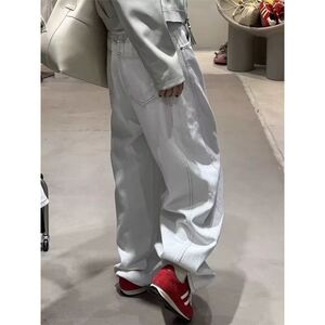 1506/Q195/P44美式复古纯色工装裤男女街头简约锥形休闲长裤潮图片
