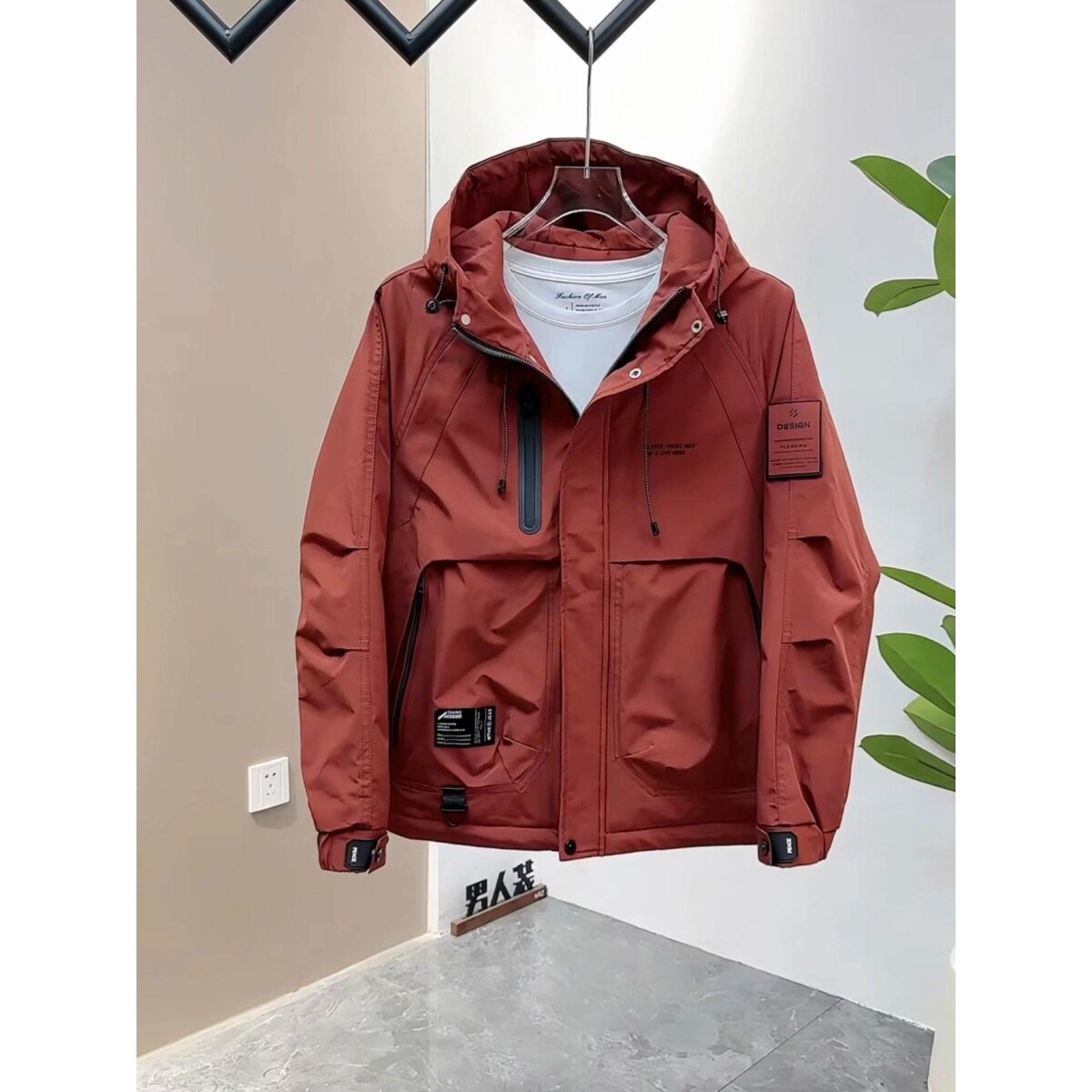 1506/Q76610/P70宽松连帽工装夹棉夹克冲锋衣小众款3，男装夹克，星座1506