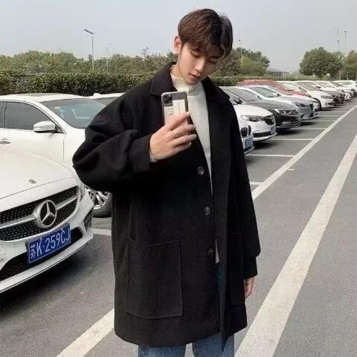 1506/DY01/P35大衣男女中长款秋冬宽松羊毛呢子风衣外套2025年,男装风衣,星座1506