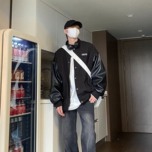 1506/QWT870/P58春秋痞帅外套男高街潮牌港风韩版潮流宽松夹克图片