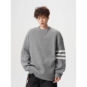 1506/QR-M4650/P53圆领毛衣针织衫男潮牌帅气秋冬季打底衫图片