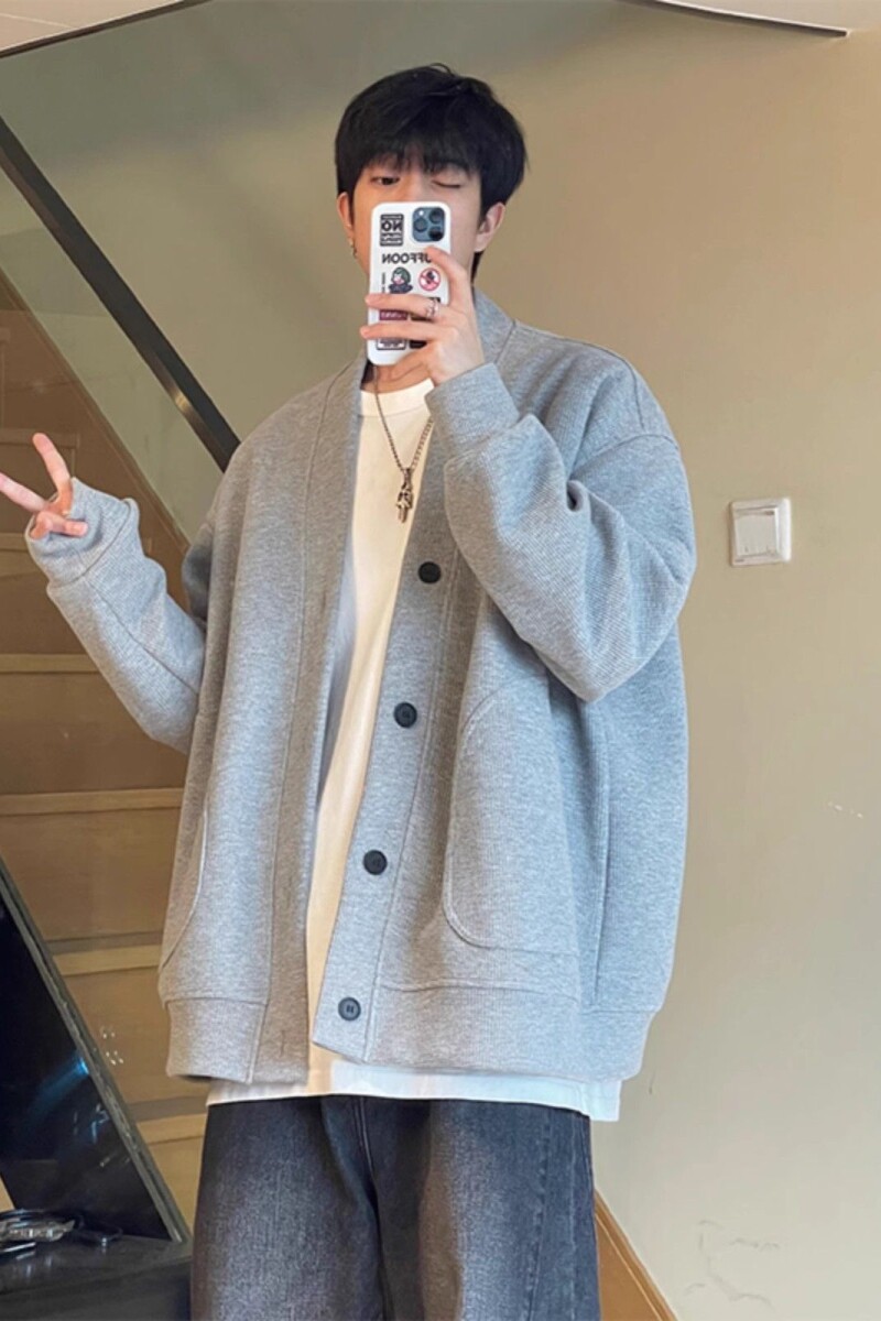 1506/Q82790/P46开衫外套长袖卫衣潮牌情侣装穿搭慵懒外衣男,女装短外套,星座1506