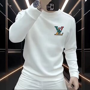 潮流长袖t恤男秋冬季新款圆领中青打底衫2图片