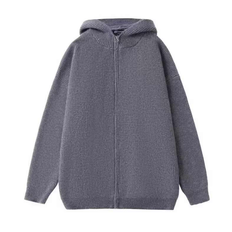 1506/QL1080/P62新款拉链连帽毛衣男女宽松高级感季针织开衫外套1,男装针织衫/毛衣,星座1506