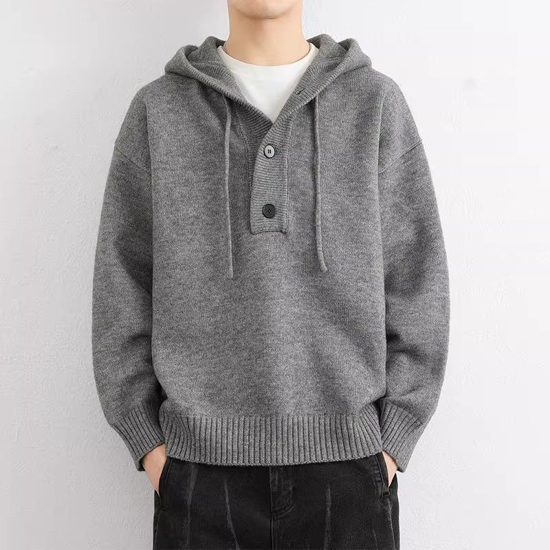 1506/ML1051/P57秋冬连帽加绒毛衣男士半开衫针织衫套头上衣2,男装针织衫/毛衣,星座1506