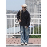 1506/QT5080/P43新款立领半拉链卫衣男宽松休闲运动外套2，女装短外套，星座1506