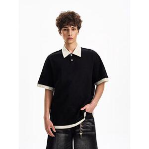1506/Q323/P49翻领短袖polo衫男潮牌夏季t恤2025新款百搭体恤上衣图片