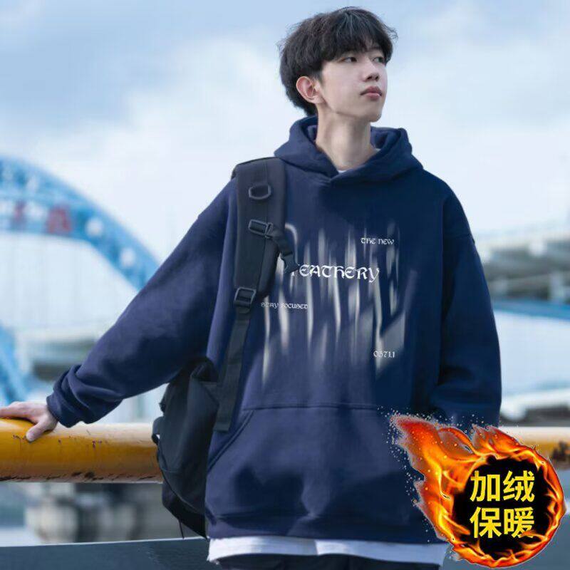 1506/QHLR80480/P49秋冬新款潮牌情侣装连帽加绒加厚高街上衣外套,女装短外套,星座1506