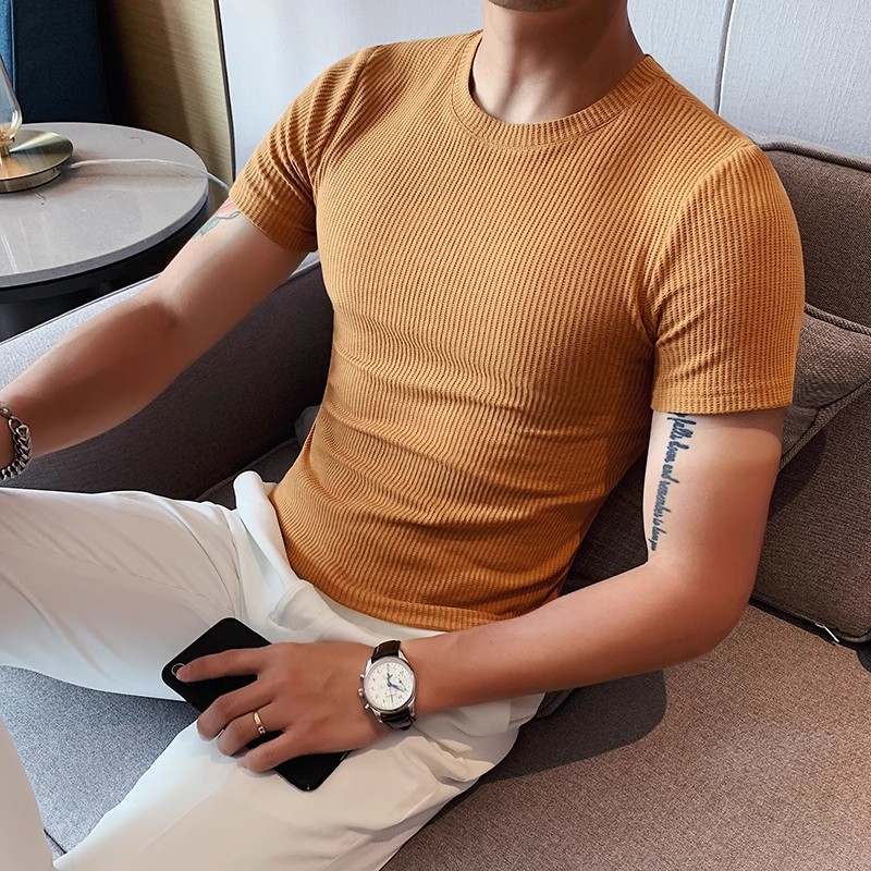 1506/QT8640/P28夏季男韩版潮修身男士百搭短袖t恤1,男装T恤,星座1506