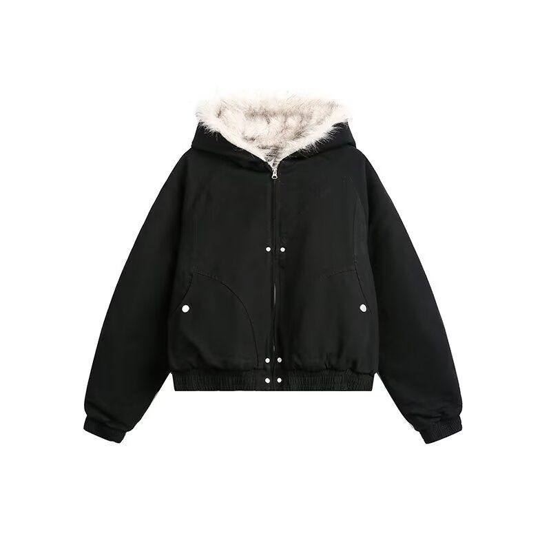 1506/Q2940/P102新款加厚加绒连帽棉衣冬装情侣棉服外套2图片