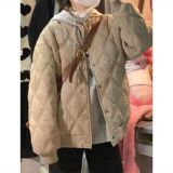 1506/2220/P75菱格棉服男女冬棒球服加厚棉衣棉袄复古外套，男装棉衣，星座1506