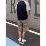 1506/QB110/P40美式插肩袖撞色T恤短袖男夏宽松重磅圆领体恤衫，男装T恤，星座1506