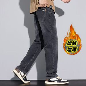 1506/N8361/P52秋冬款牛仔裤新款冬季加绒加厚弹力休闲长裤子男2图片