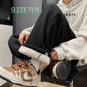 1506/QTY01羊羔绒/P39冬季裤子加绒华夫格男士潮牌休闲运动长裤1图片