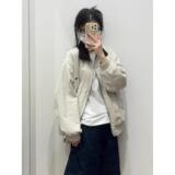 1506/QJK77890/P70小马丁双层外套米白色夹克男女2025年高级感，男装夹克，星座1506