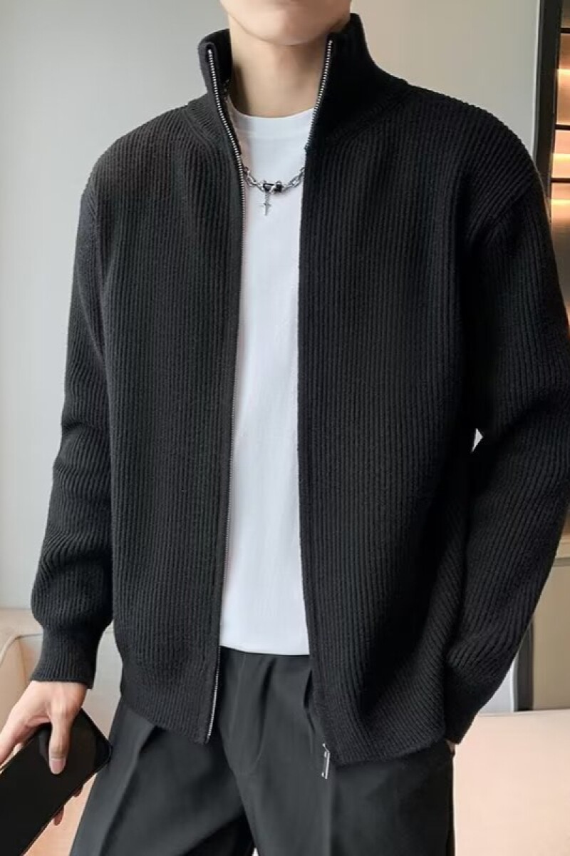1506/Q16030/P56日系立领极简风软糯纯色拉链毛衣休闲复古毛衣1,男装针织衫/毛衣,星座1506