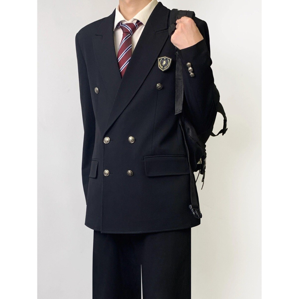 1506/QW200/P64日系原创刺绣西装制服男生双排扣戗驳领西服套装,男装西服,星座1506