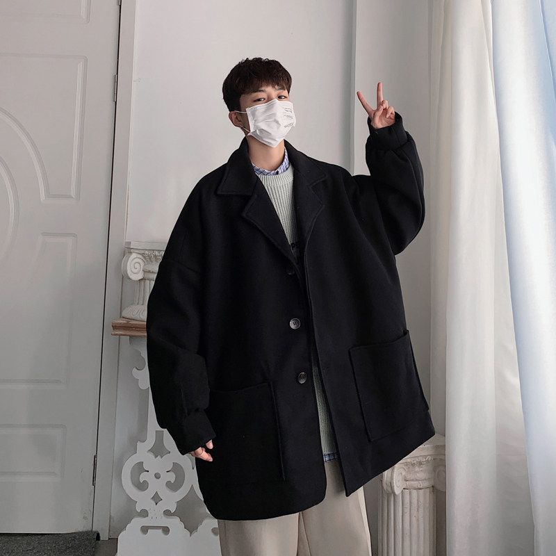 1506/DY01/P35新款2025年男中长款特宽松毛呢大衣外套呢子风衣,男装风衣,星座1506