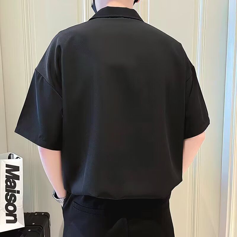 1506/Q244/P36翻领短袖polo衫男潮牌夏季t恤潮流百搭体恤上衣,男装Polo衫,星座1506