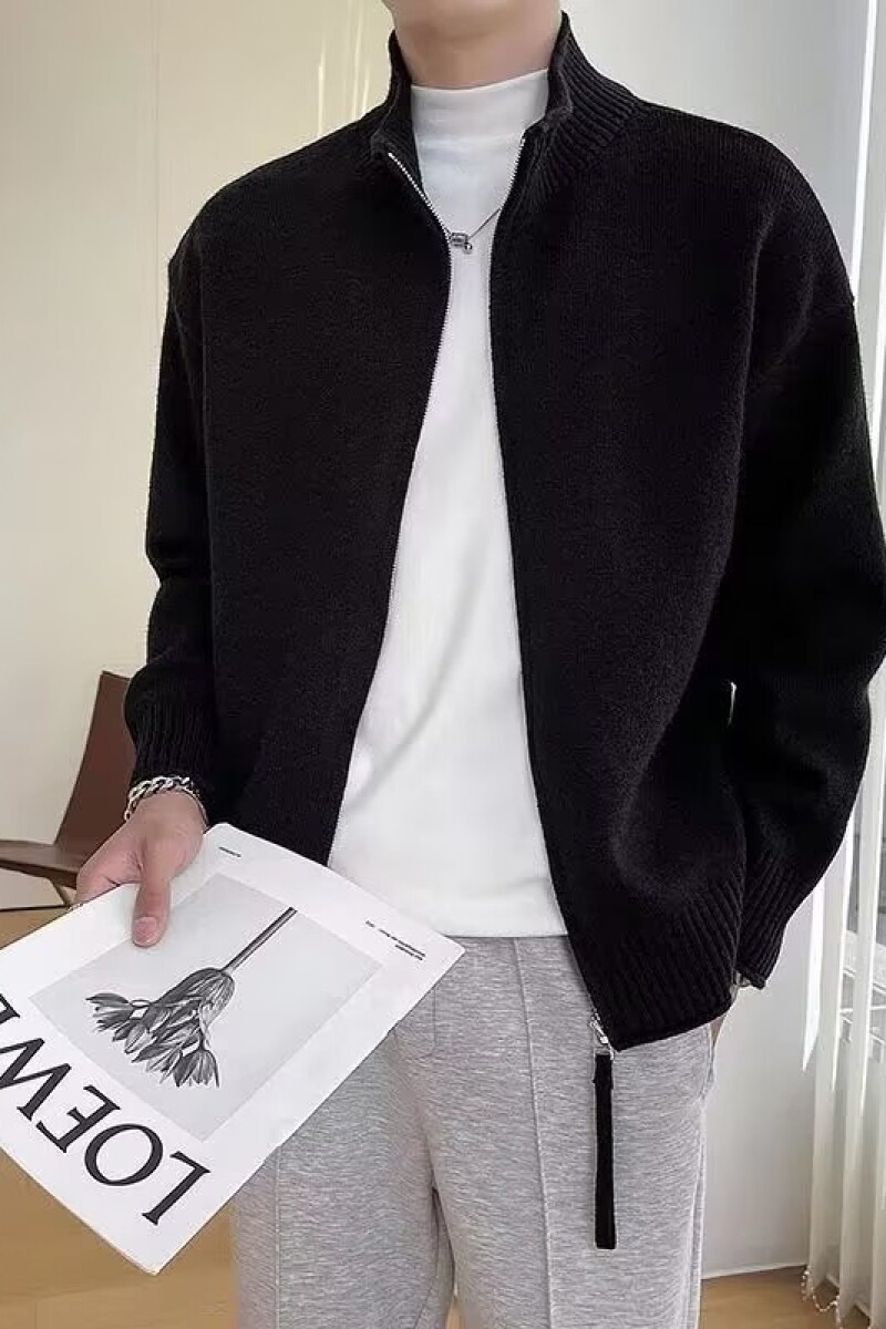 1506/QM370/P59韩版潮牌开衫毛衣男秋冬季新款立领针织衫,男装针织衫/毛衣,星座1506