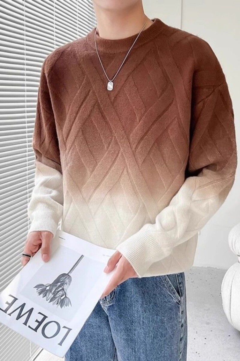1506/Q18310/P69秋冬季休闲复古渐变色圆领套头毛衣男1,男装针织衫/毛衣,星座1506