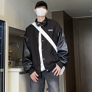 1506/QWT870/P58春秋痞帅外套男高街潮牌港风韩版潮流宽松夹克图片