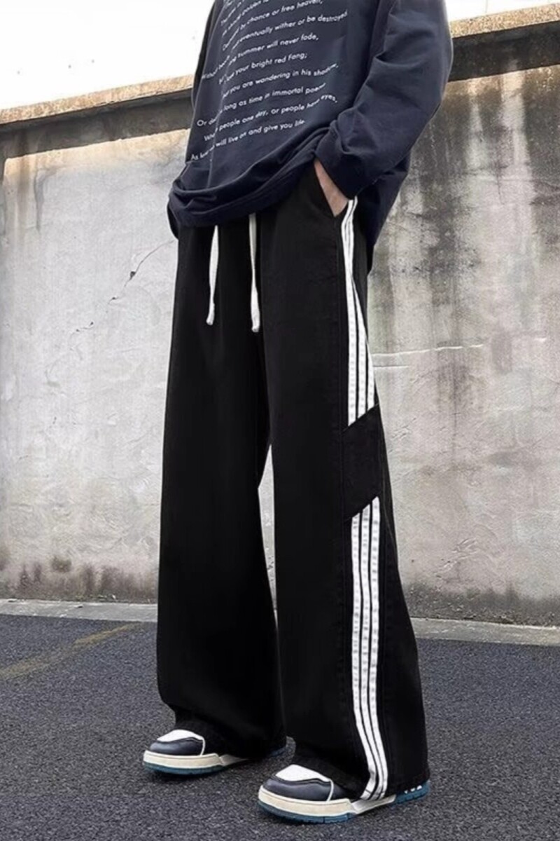 1506/QY6010/P46美式复古高街牛仔裤男秋冬三道杠设计感裤子2,男装牛仔裤,星座1506
