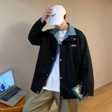 1506/QJK88480/P44假两件外套男韩版潮流港风ins潮牌休闲上衣夹克，男装夹克，星座1506