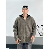 1506/QX0560/P58秋冬美式连帽针织衫男士时尚拉链开衫外套毛衣1，男装针织衫/毛衣，星座1506