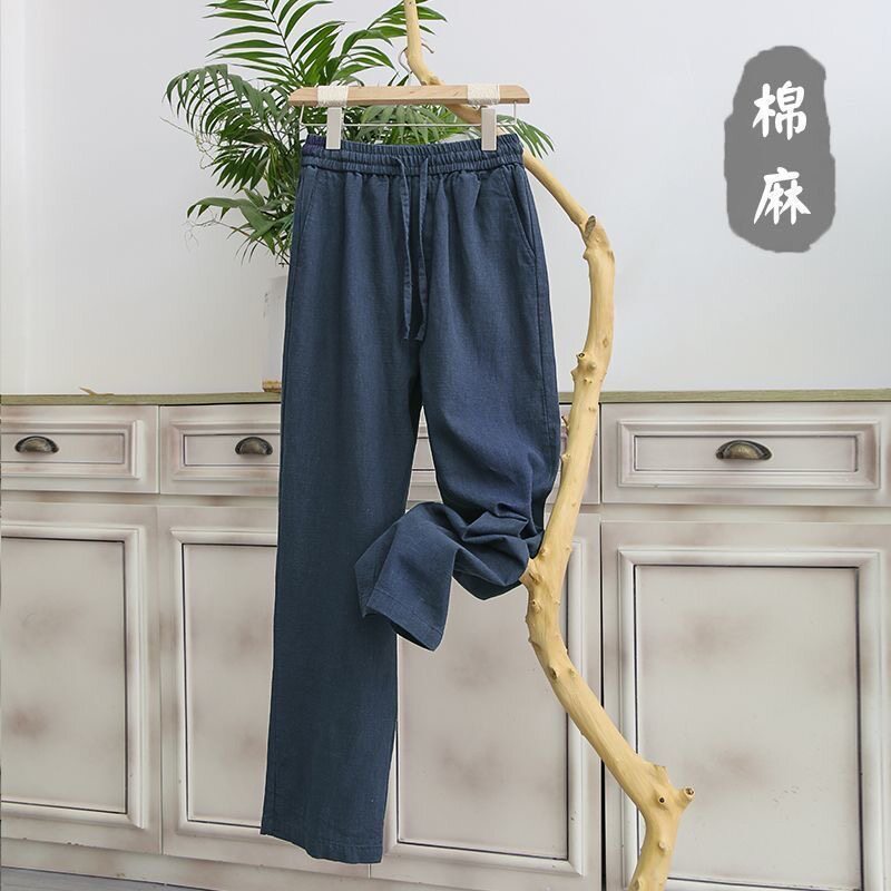 1506/C2裤/P15风裤子男夏薄款休闲裤棉麻男裤长裤宽松直筒裤3,男装休闲裤,星座1506