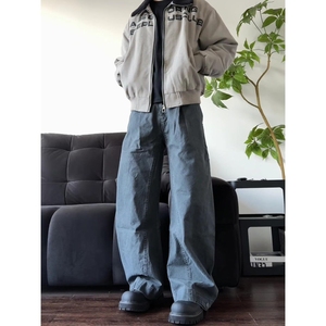 1506/QN10730/P62潮男夏季新款牛仔裤嘻哈ins潮高街潮流痞帅长裤图片