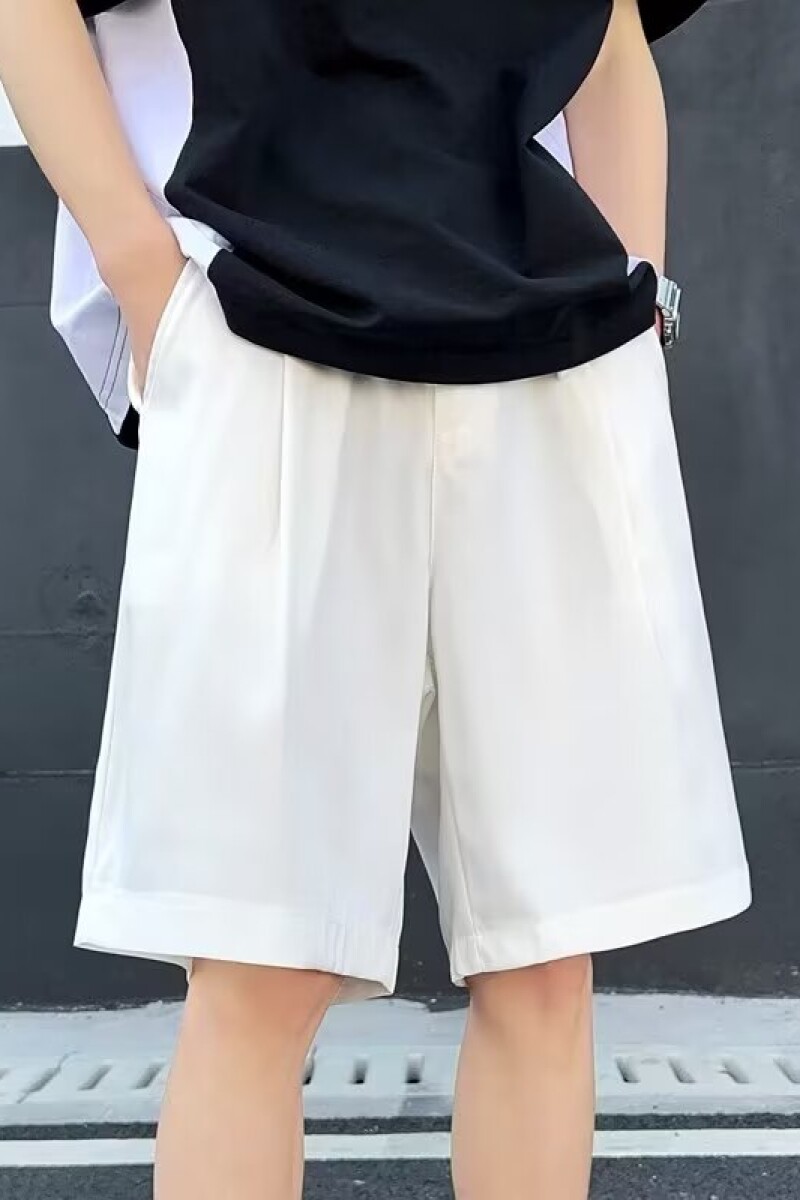 1506/QD10710/P36后松紧高腰显瘦阔腿男女纯色气质短裤休闲裤,男装牛仔裤,星座1506