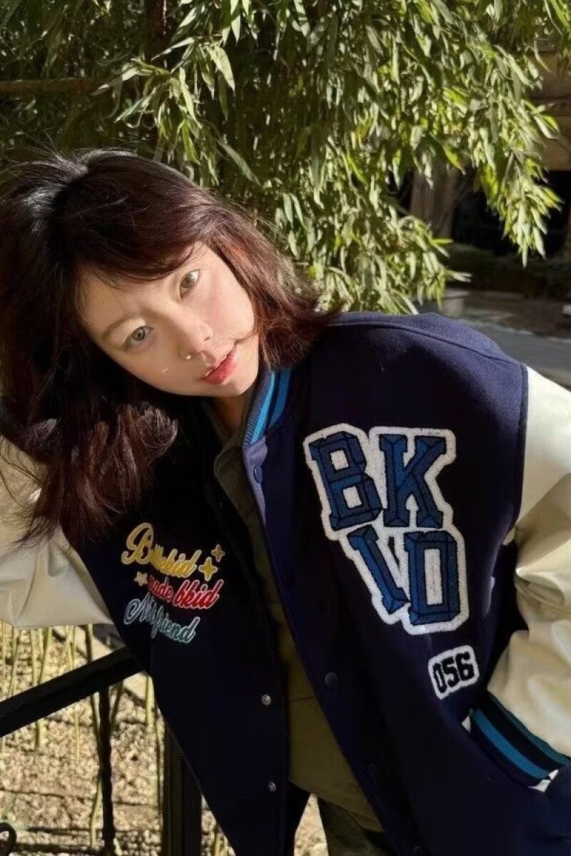 1506/QWT440/P56潮美式重工字母植绒刺绣棒球服男秋季宽松夹克1,男装夹克,星座1506