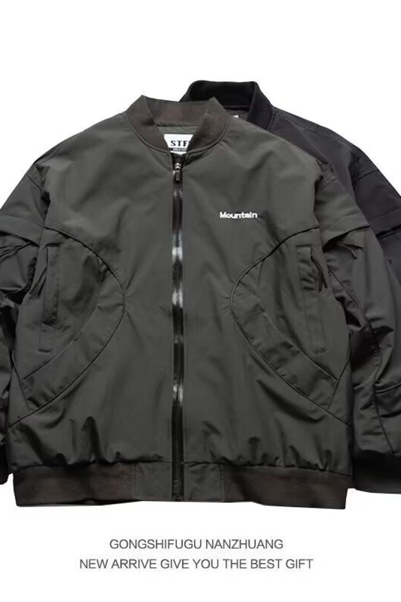 1506/QJ2050/P70户外复古飞行员夹克情侣宽松棒球服工装外套男潮,男装夹克,星座1506