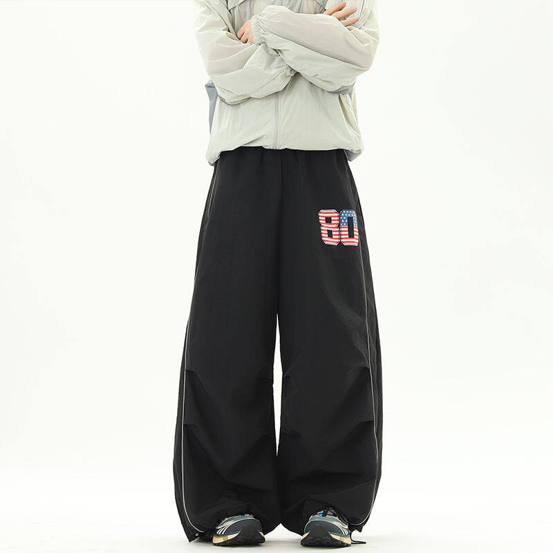 1506/QFY1310/P48美式字母反光条休闲裤秋季速干运动长裤子2025潮,女装休闲裤,星座1506