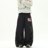 1506/QFY1310/P48美式字母反光条休闲裤秋季速干运动长裤子2025潮，女装休闲裤，星座1506
