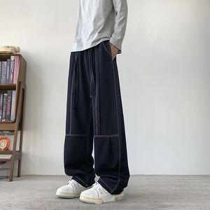 1506/QM88030/P70潮牌美式复古高级感直筒休闲裤男士2图片