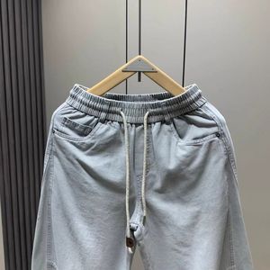 1506/QT12220/P50休闲裤男士弯刀裤阔腿高街牛仔裤脏脏裤男裤图片