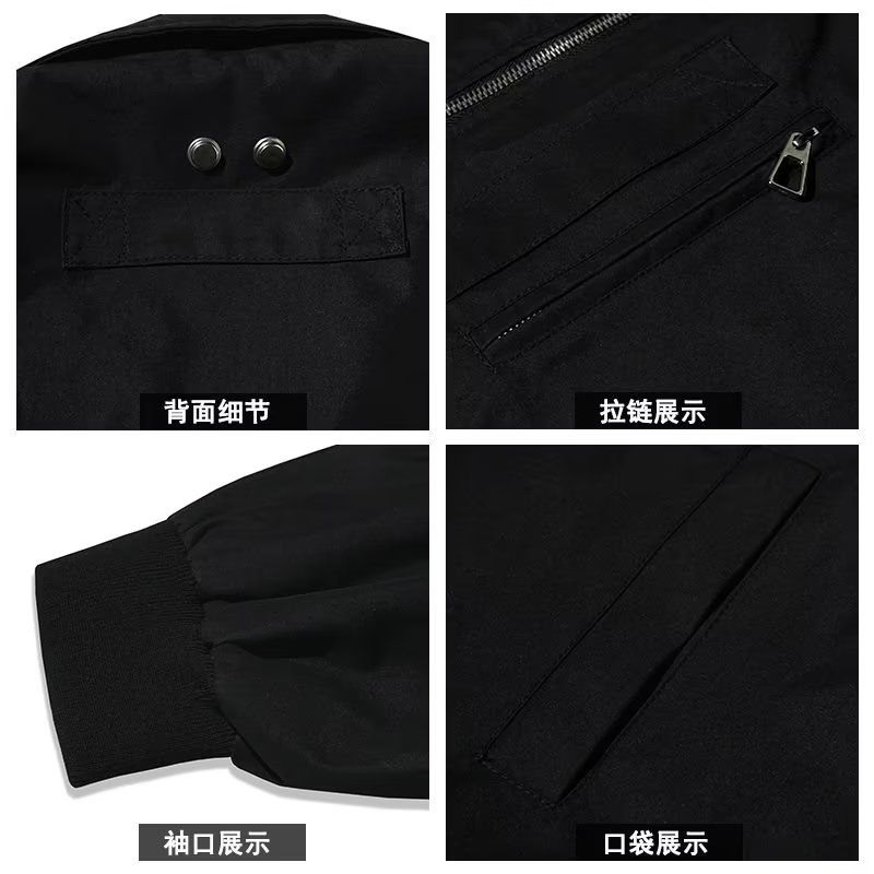 1506/Q6300/P44男女春秋款工装夹克黑色显瘦衣服宽松翻领外套1,男装夹克,星座1506