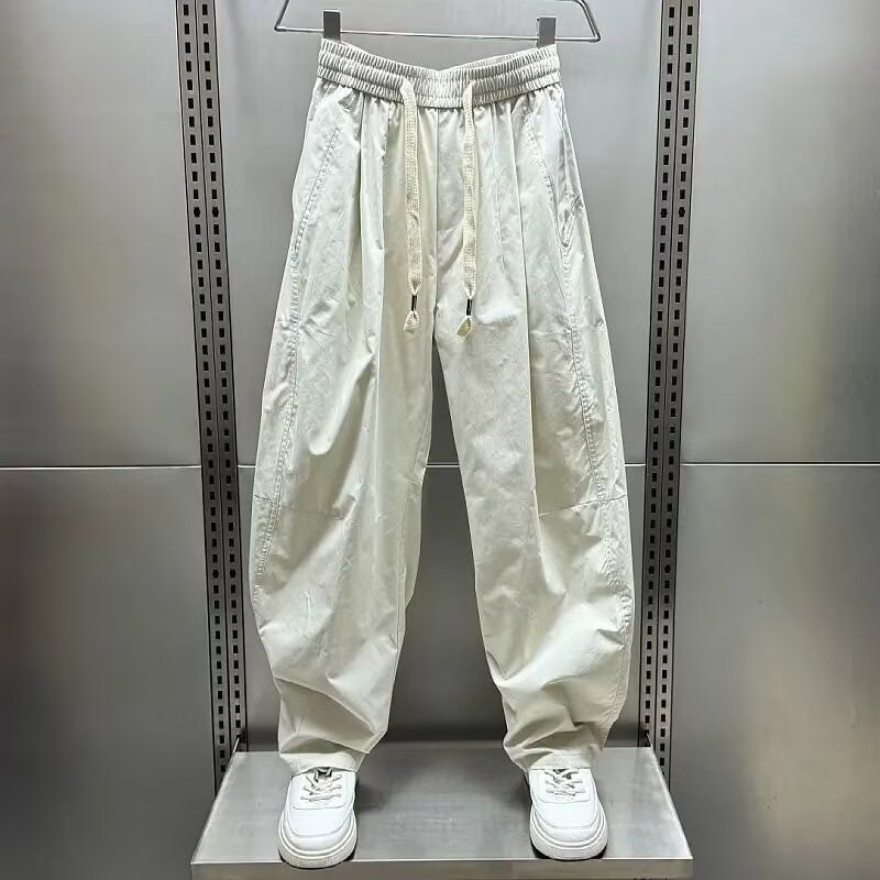 1506/QG2220/P42夏季薄款束脚运动裤男宽松九分休闲裤工装弯刀裤,男装工装外套,星座1506