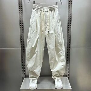 1506/QG2220/P42夏季薄款束脚运动裤男宽松九分休闲裤工装弯刀裤1图片