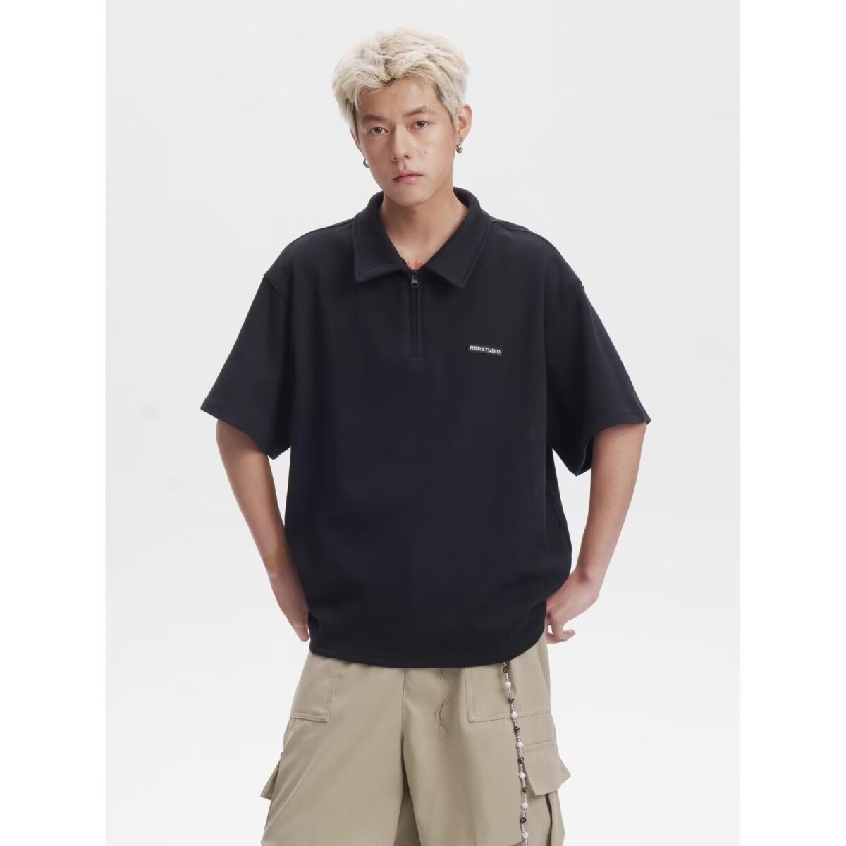 1506/Q332/P37翻领短袖polo衫男潮牌夏季t恤2025新款百搭体恤上衣,男装T恤,星座1506