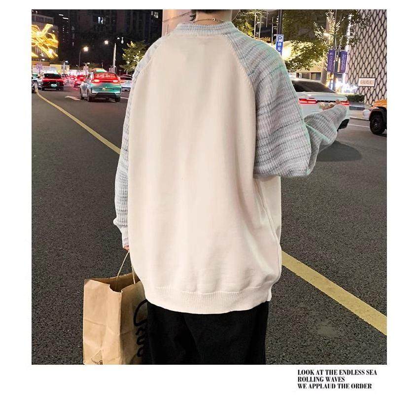 1506/QMY6100/P52韩版秋冬潮流宽松加厚毛衣冬季日系针织衫线衣图片