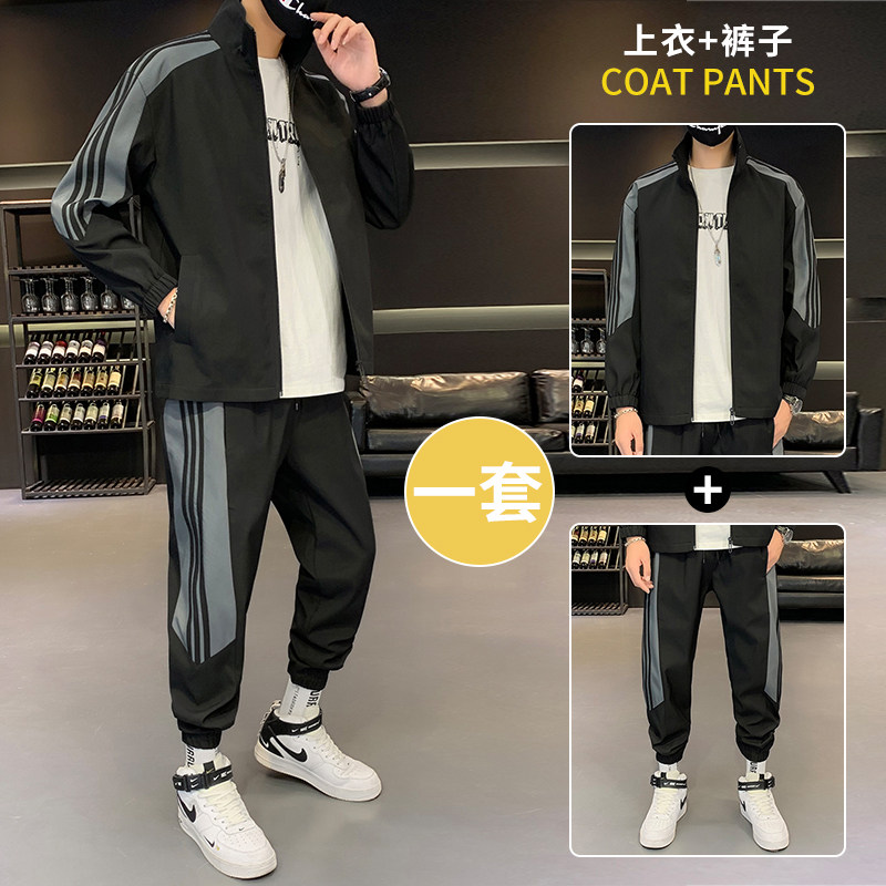 1506/D02/P45三条杠套装男秋季开衫套装两件套运动服2,男装休闲套装,星座1506