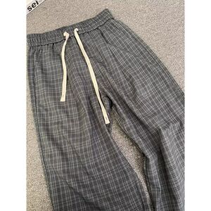 1506/QK1050/P36宽松休闲裤男百搭裤子薄款坠感阔腿拖地长裤图片