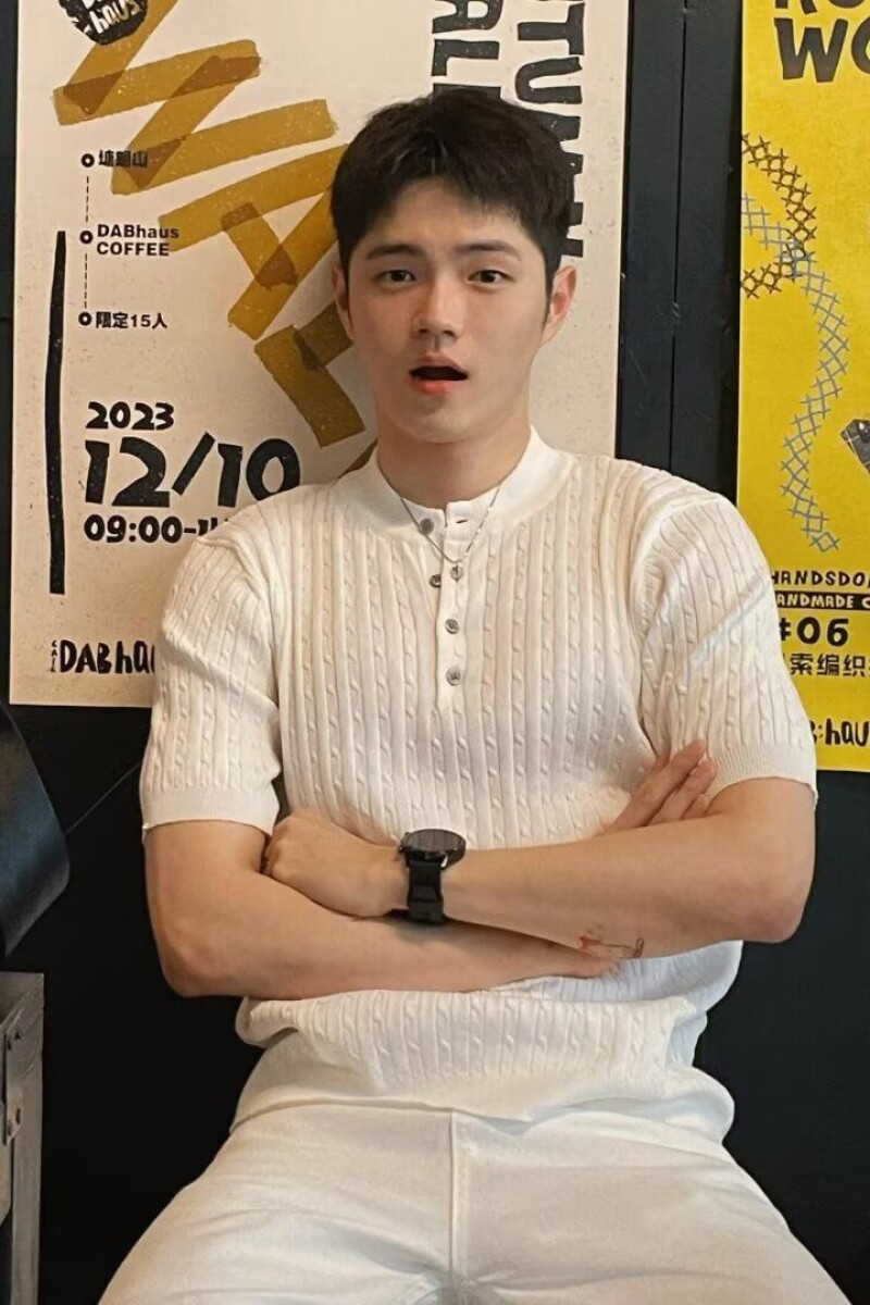 1506/Q245/P44针织短袖polo衫男潮牌夏季t恤韩版修身潮流体恤上衣,男装Polo衫,星座1506