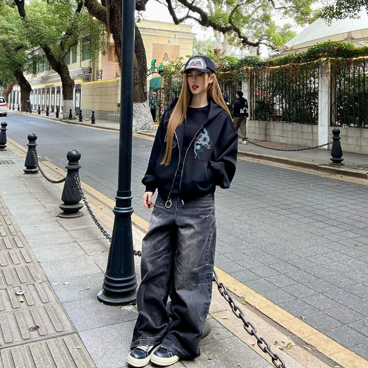 1506/QA2340/P54新款美式街头连帽卫衣外套开衫男女复古短款上衣2,女装短外套,星座1506