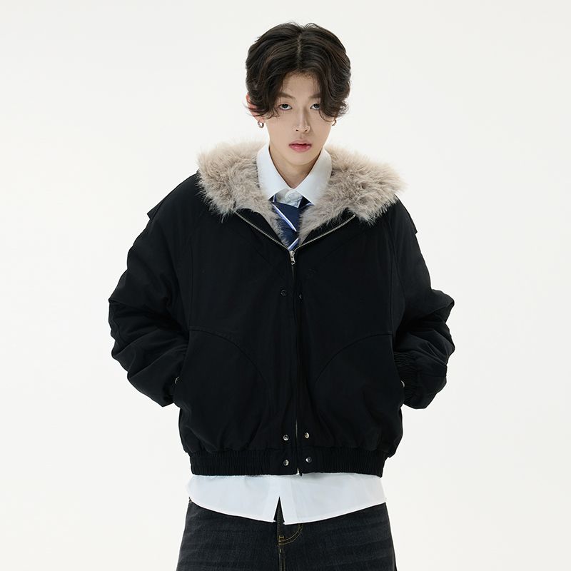 1506/QZSD010/P134座山雕美式毛领连帽棉服外套女冬季加厚棉衣男1,男装棉衣,星座1506
