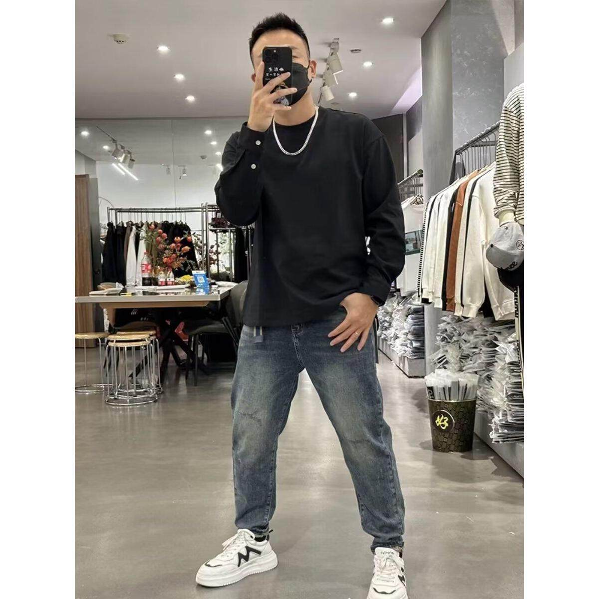 1506/QA0390/P38印花秋冬卫衣男春秋季韩版新款圆领宽松上衣，男装卫衣，星座1506