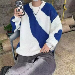 1506/QYM080/P42冬季日系打底衫复古慵懒线衣宽松针织衫外套1图片